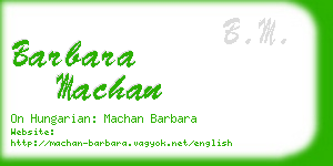 barbara machan business card